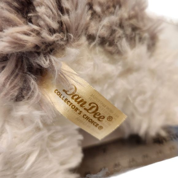 Dan Dee Husky Dog Stuffed Animal Plush with Red Ribbon with White Hearts 7" - Picture 9 of 9